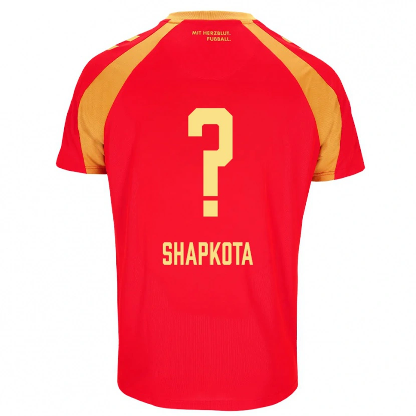 Danxen Kvinder Raul Shapkota #0 Rød Orange Sort Udebane Spillertrøjer 2026/27 Trøje T-Shirt