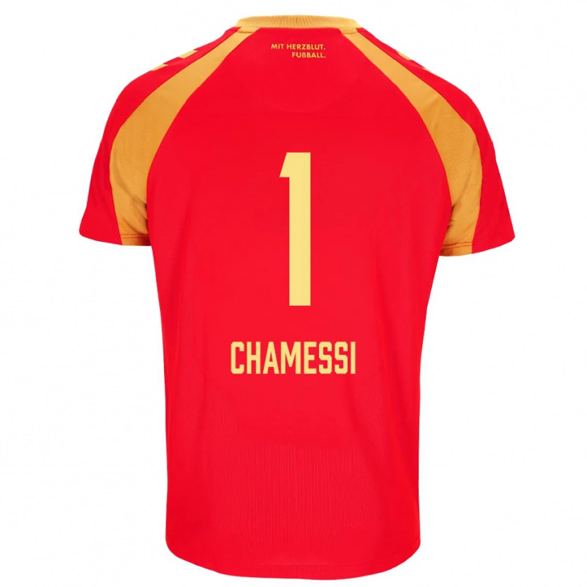 Danxen Kvinder Ian Chamessi #1 Rød Orange Sort Udebane Spillertrøjer 2026/27 Trøje T-Shirt