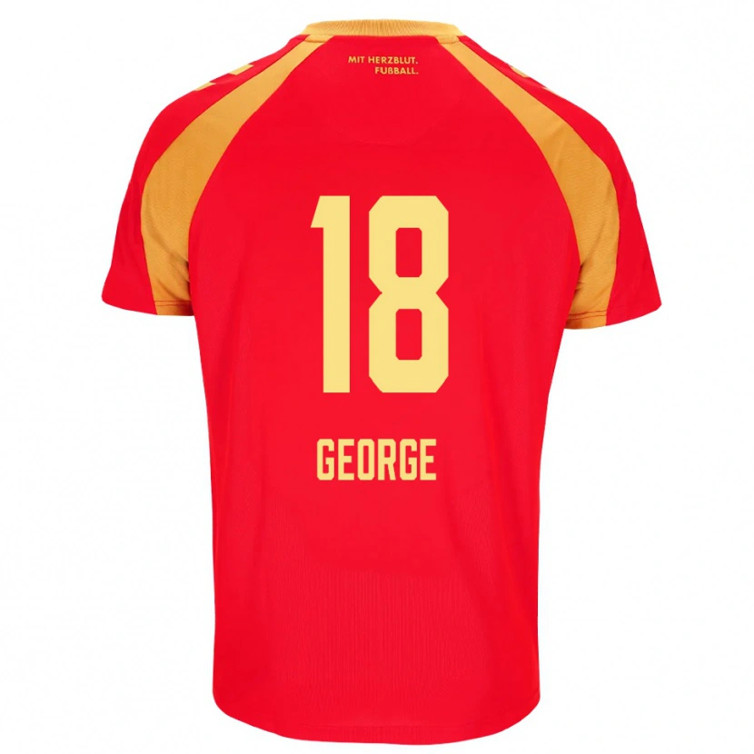 Danxen Kvinder Kayonte Kaheim Karim George #18 Rød Orange Sort Udebane Spillertrøjer 2026/27 Trøje T-Shirt