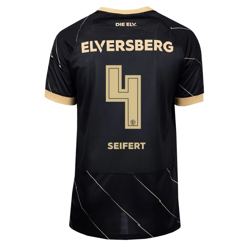Danxen Kvinder Luis Seifert #4 Sort Brun Udebane Spillertrøjer 2026/27 Trøje T-Shirt