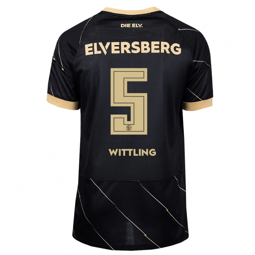 Danxen Kvinder Emilia Wittling #5 Sort Brun Udebane Spillertrøjer 2026/27 Trøje T-Shirt