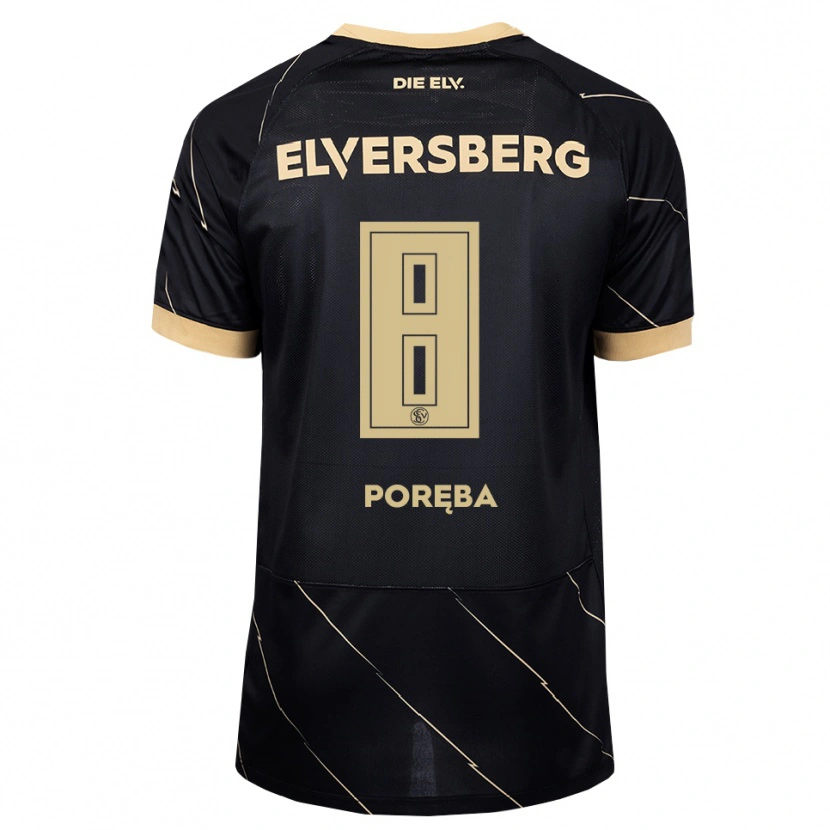 Danxen Kvinder Lukasz Poreba #8 Sort Brun Udebane Spillertrøjer 2026/27 Trøje T-Shirt