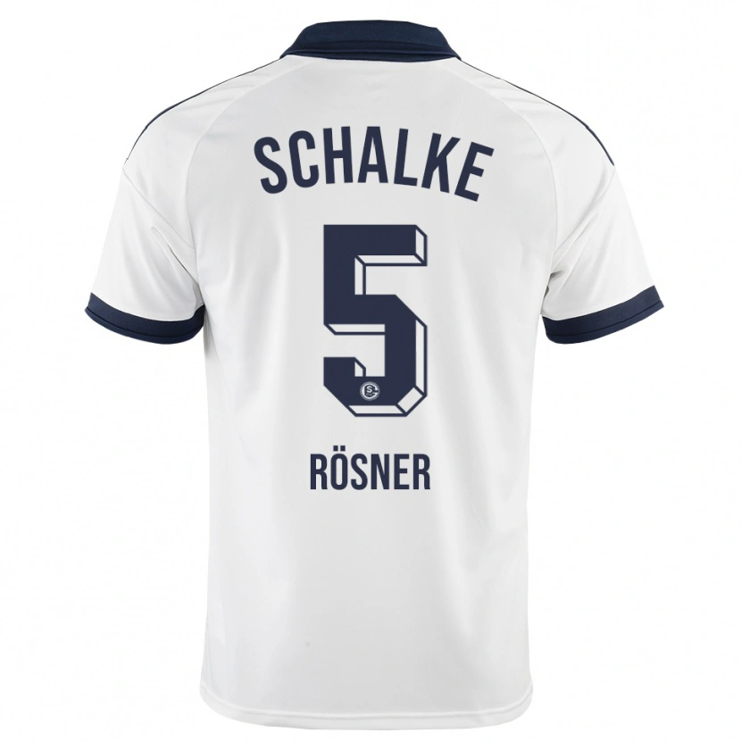Danxen Kvinder Magnus Rösner #5 Sort Hvid Udebane Spillertrøjer 2026/27 Trøje T-Shirt