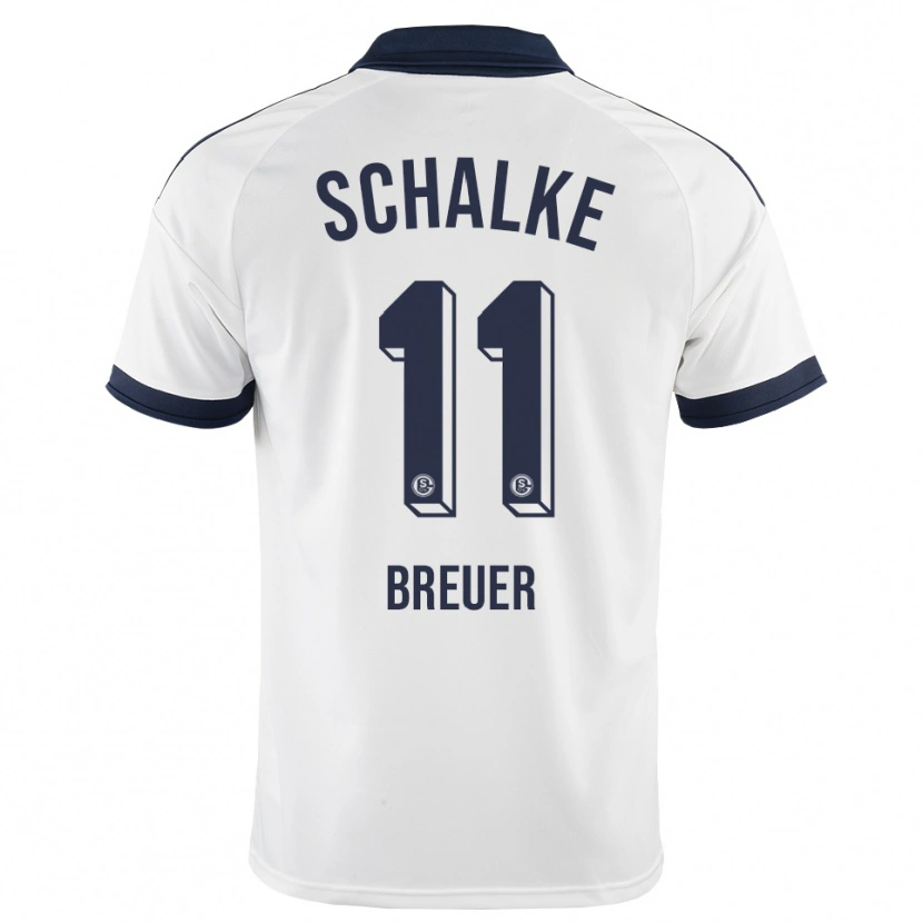 Danxen Kvinder Simon Breuer #11 Sort Hvid Udebane Spillertrøjer 2026/27 Trøje T-Shirt
