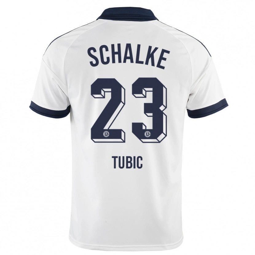 Danxen Kvinder Malik Tubic #23 Sort Hvid Udebane Spillertrøjer 2026/27 Trøje T-Shirt