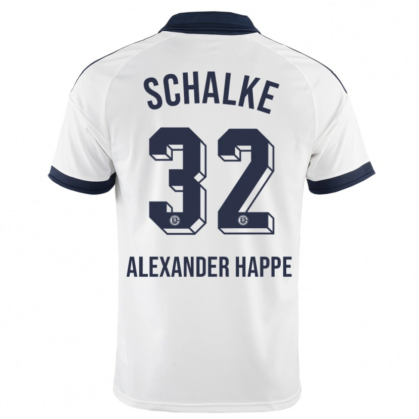 Danxen Kvinder Luca Alexander Happe #32 Sort Hvid Udebane Spillertrøjer 2026/27 Trøje T-Shirt