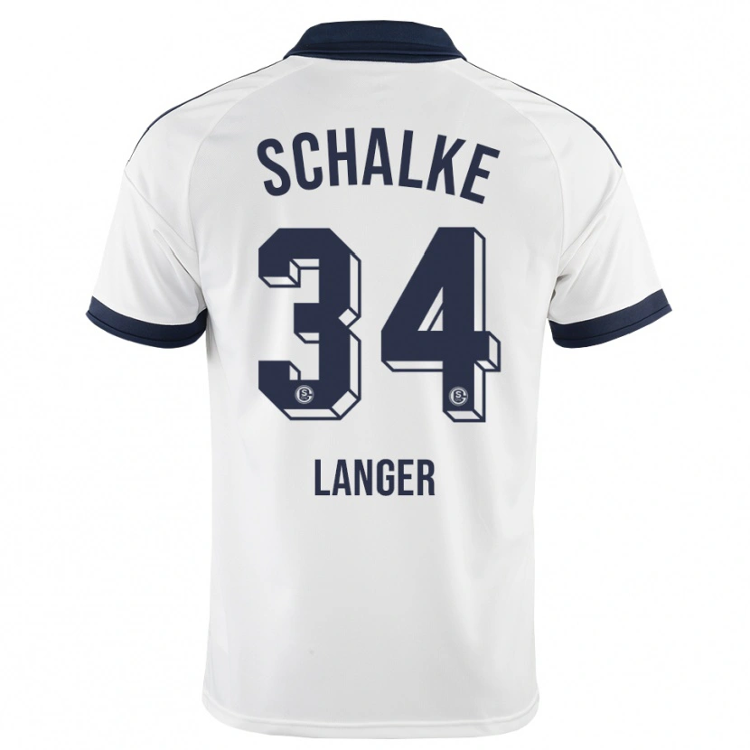 Danxen Kvinder Michael Langer #34 Sort Hvid Udebane Spillertrøjer 2026/27 Trøje T-Shirt