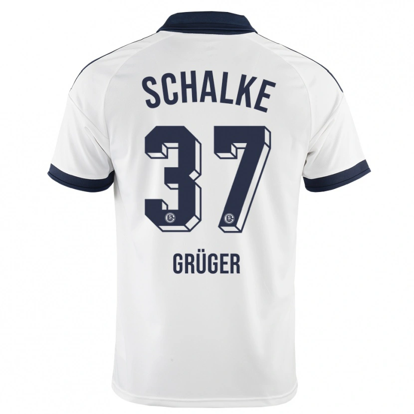 Danxen Kvinder Max Grüger #37 Sort Hvid Udebane Spillertrøjer 2026/27 Trøje T-Shirt