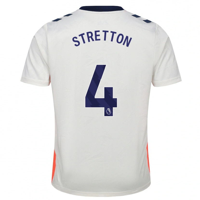 Danxen Kvinder Mackenzie Stretton #4 Hvid Orange Kongeblå Udebane Spillertrøjer 2026/27 Trøje T-Shirt