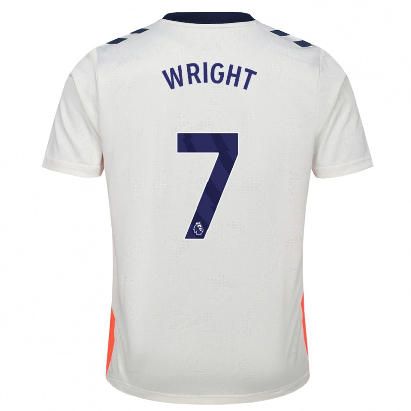 Danxen Kvinder Alfie Wright #7 Hvid Orange Kongeblå Udebane Spillertrøjer 2026/27 Trøje T-Shirt