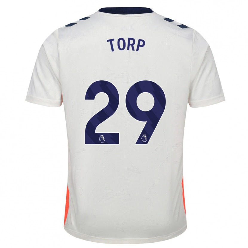 Danxen Kvinder Victor Torp #29 Hvid Orange Kongeblå Udebane Spillertrøjer 2026/27 Trøje T-Shirt