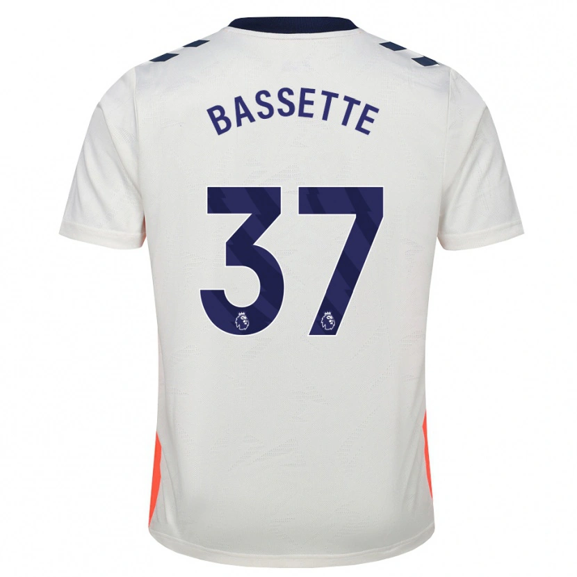 Danxen Kvinder Norman Bassette #37 Hvid Orange Kongeblå Udebane Spillertrøjer 2026/27 Trøje T-Shirt