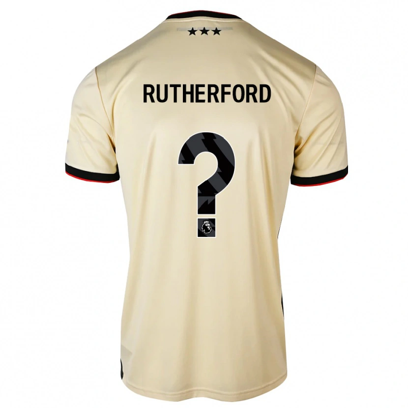 Danxen Kvinder Ella Rutherford #0 Citronchiffon Sort Rød Udebane Spillertrøjer 2026/27 Trøje T-Shirt