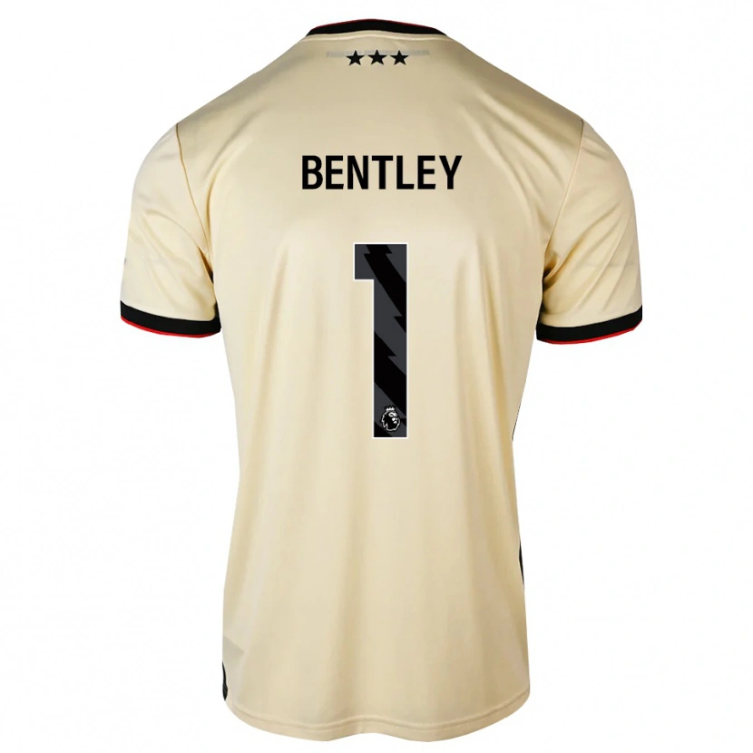 Danxen Kvinder Josh Bentley #1 Citronchiffon Sort Rød Udebane Spillertrøjer 2026/27 Trøje T-Shirt