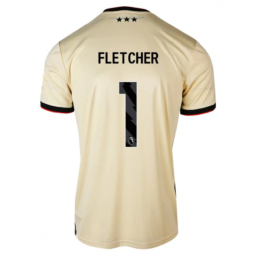 Danxen Kvinder William Fletcher #1 Citronchiffon Sort Rød Udebane Spillertrøjer 2026/27 Trøje T-Shirt