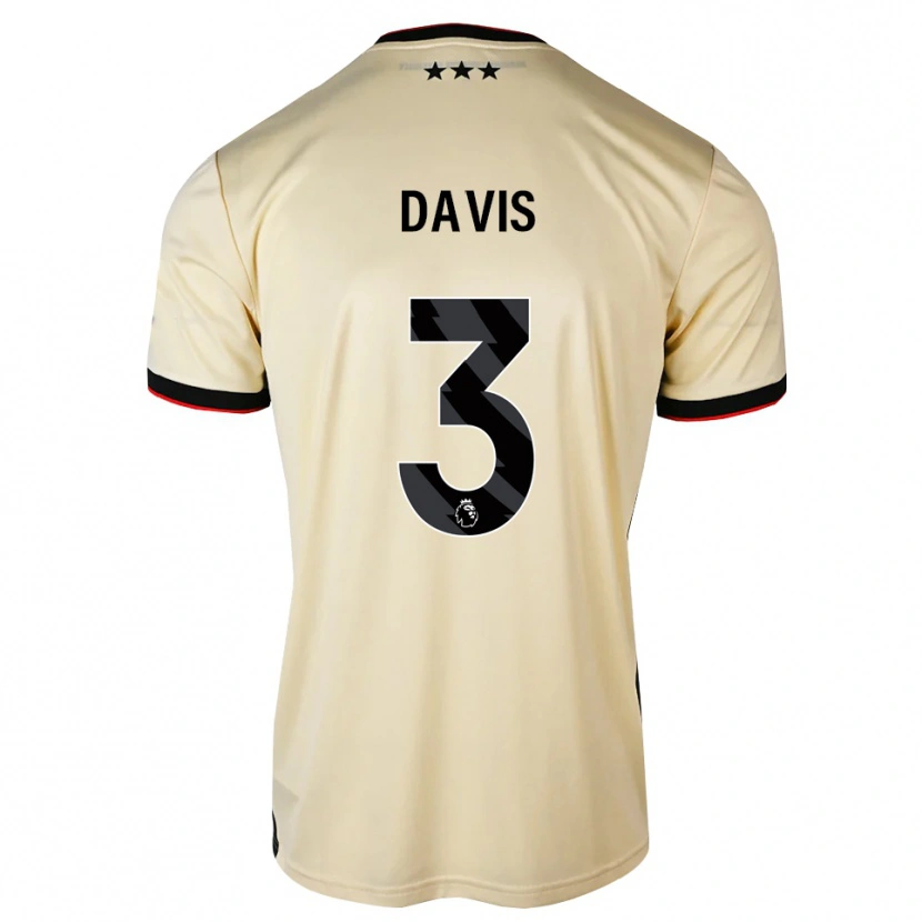 Danxen Kvinder Leif Davis #3 Citronchiffon Sort Rød Udebane Spillertrøjer 2026/27 Trøje T-Shirt