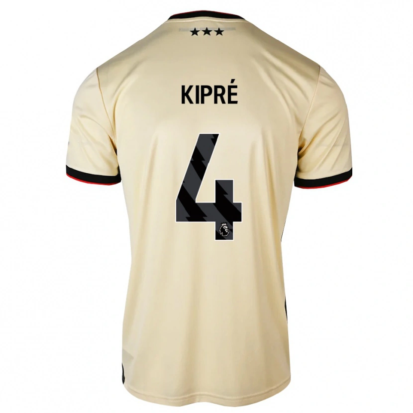 Danxen Kvinder Cédric Kipré #4 Citronchiffon Sort Rød Udebane Spillertrøjer 2026/27 Trøje T-Shirt