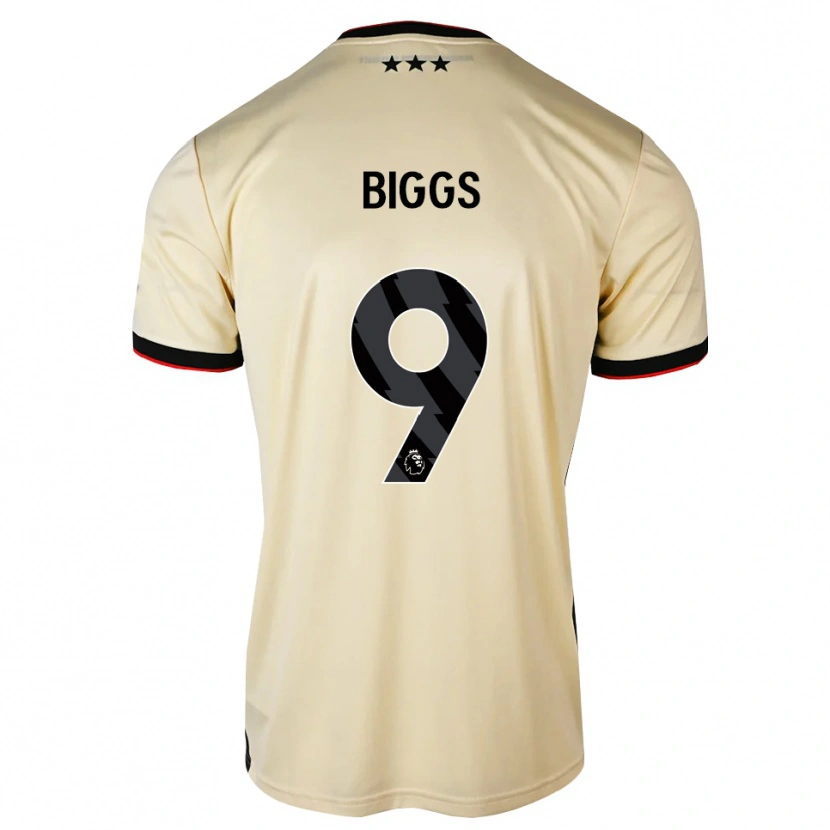 Danxen Kvinder Maddie Biggs #9 Citronchiffon Sort Rød Udebane Spillertrøjer 2026/27 Trøje T-Shirt
