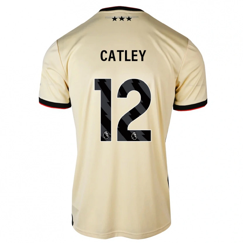 Danxen Kvinder Jack Catley #12 Citronchiffon Sort Rød Udebane Spillertrøjer 2026/27 Trøje T-Shirt