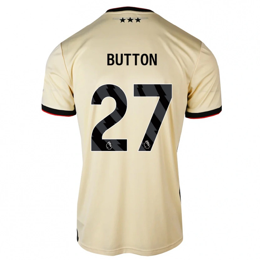 Danxen Kvinder David Button #27 Citronchiffon Sort Rød Udebane Spillertrøjer 2026/27 Trøje T-Shirt