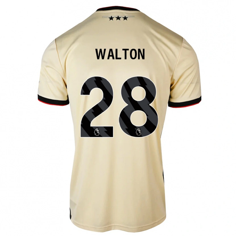Danxen Kvinder Christian Walton #28 Citronchiffon Sort Rød Udebane Spillertrøjer 2026/27 Trøje T-Shirt