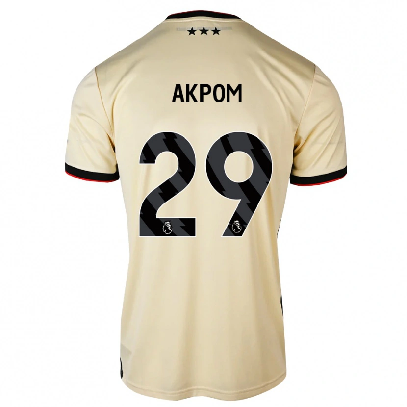Danxen Kvinder Chuba Akpom #29 Citronchiffon Sort Rød Udebane Spillertrøjer 2026/27 Trøje T-Shirt