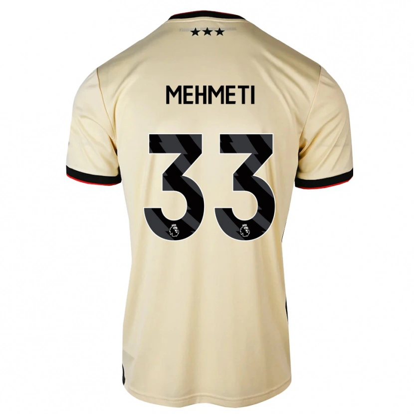 Danxen Kvinder Anis Mehmeti #33 Citronchiffon Sort Rød Udebane Spillertrøjer 2026/27 Trøje T-Shirt