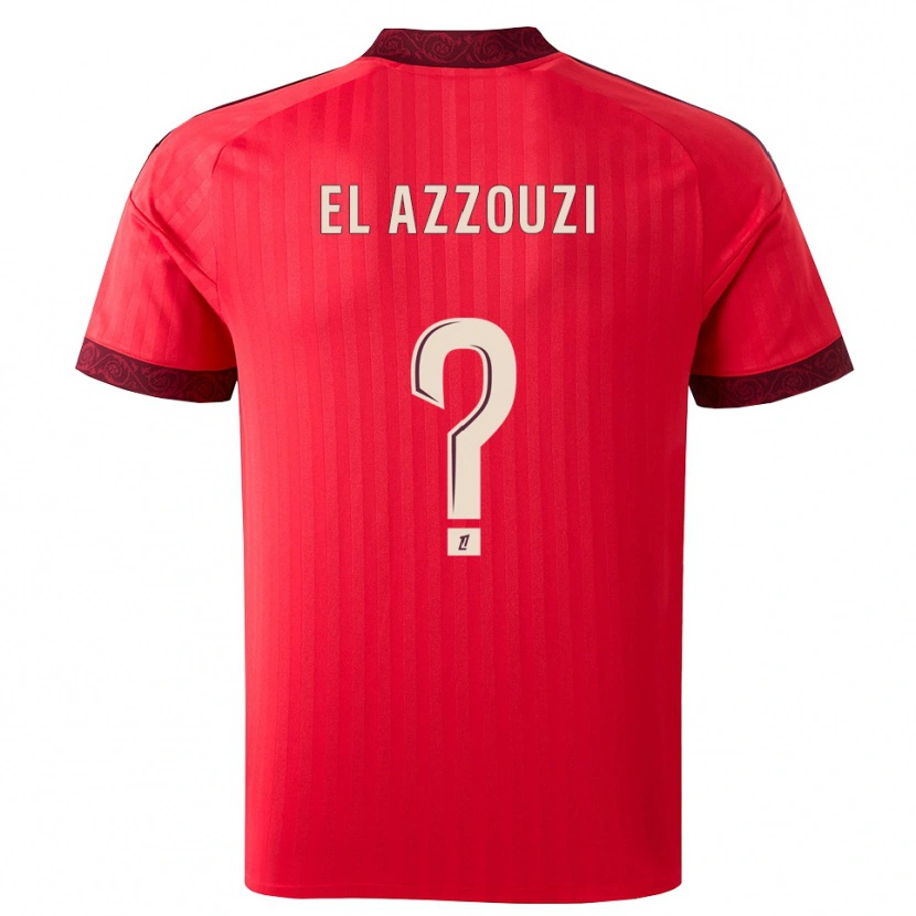 Danxen Kvinder Nourdine El Azzouzi #0 Burgunderrød Rød Hvid Udebane Spillertrøjer 2026/27 Trøje T-Shirt