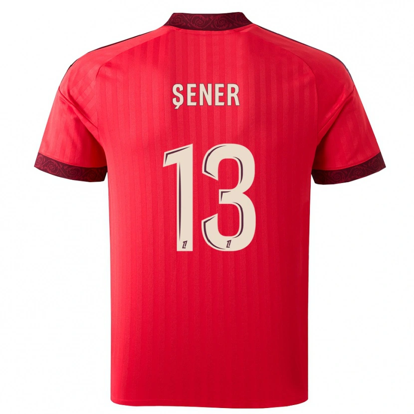 Danxen Kvinder Haktan Şener #13 Burgunderrød Rød Hvid Udebane Spillertrøjer 2026/27 Trøje T-Shirt