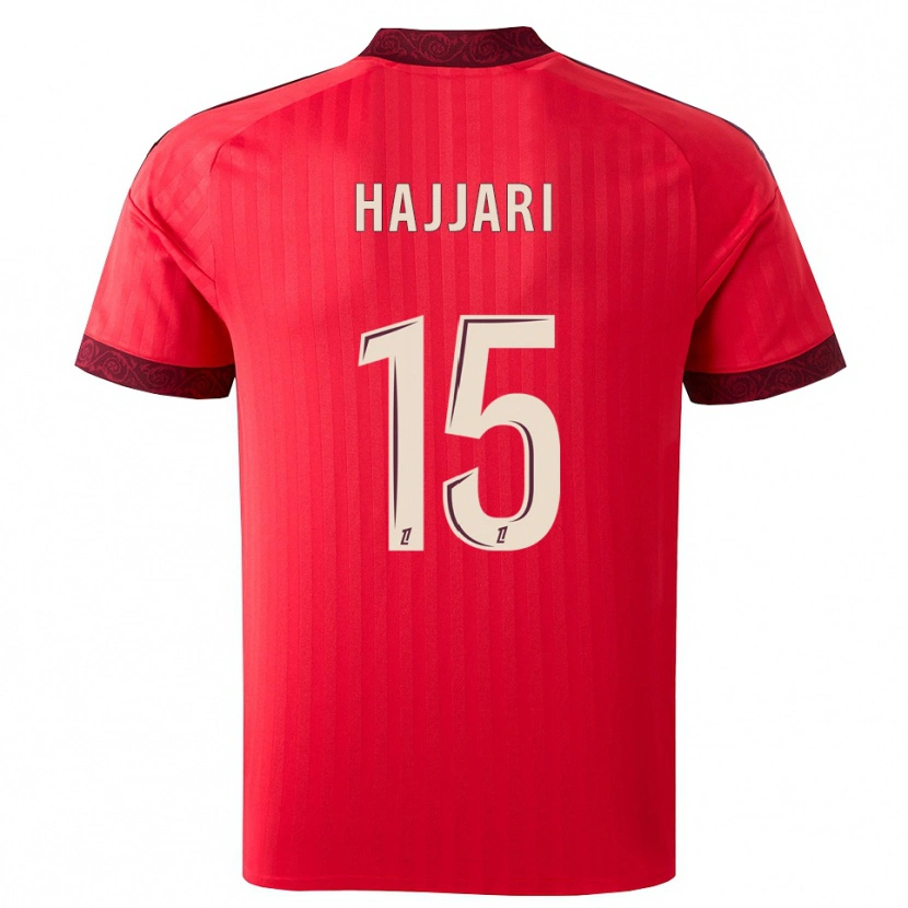 Danxen Kvinder Rayhan Hajjari #15 Burgunderrød Rød Hvid Udebane Spillertrøjer 2026/27 Trøje T-Shirt