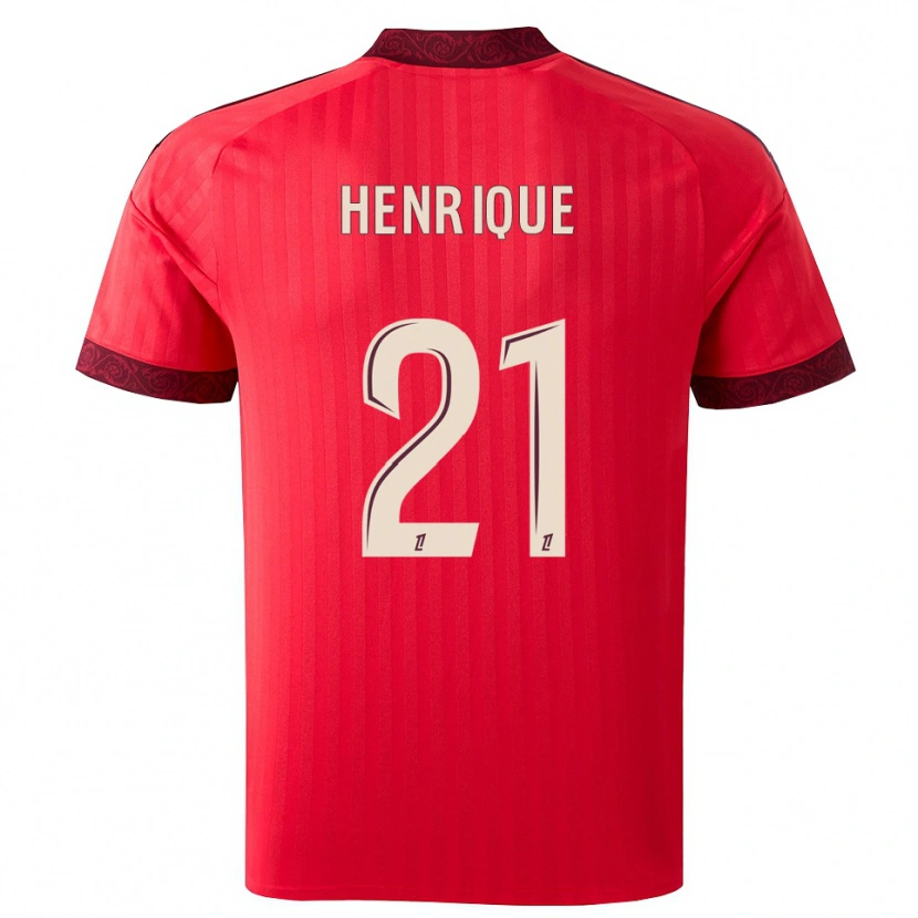 Danxen Kvinder Henrique #21 Burgunderrød Rød Hvid Udebane Spillertrøjer 2026/27 Trøje T-Shirt