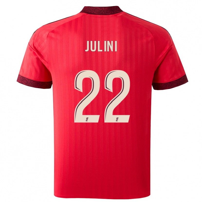 Danxen Kvinder Sally Julini #22 Burgunderrød Rød Hvid Udebane Spillertrøjer 2026/27 Trøje T-Shirt
