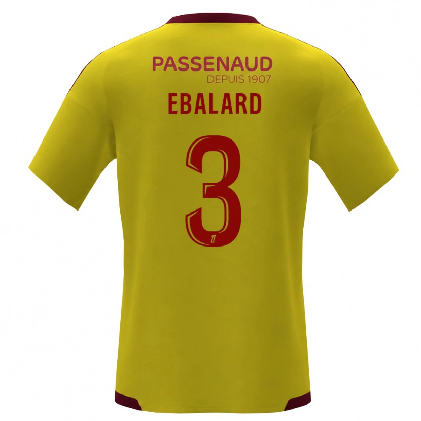 Danxen Kvinder Yannick Ebalard #3 Gul Rød Grøn Udebane Spillertrøjer 2026/27 Trøje T-Shirt