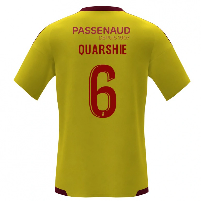 Danxen Kvinder Edwin Quarshie #6 Gul Rød Grøn Udebane Spillertrøjer 2026/27 Trøje T-Shirt