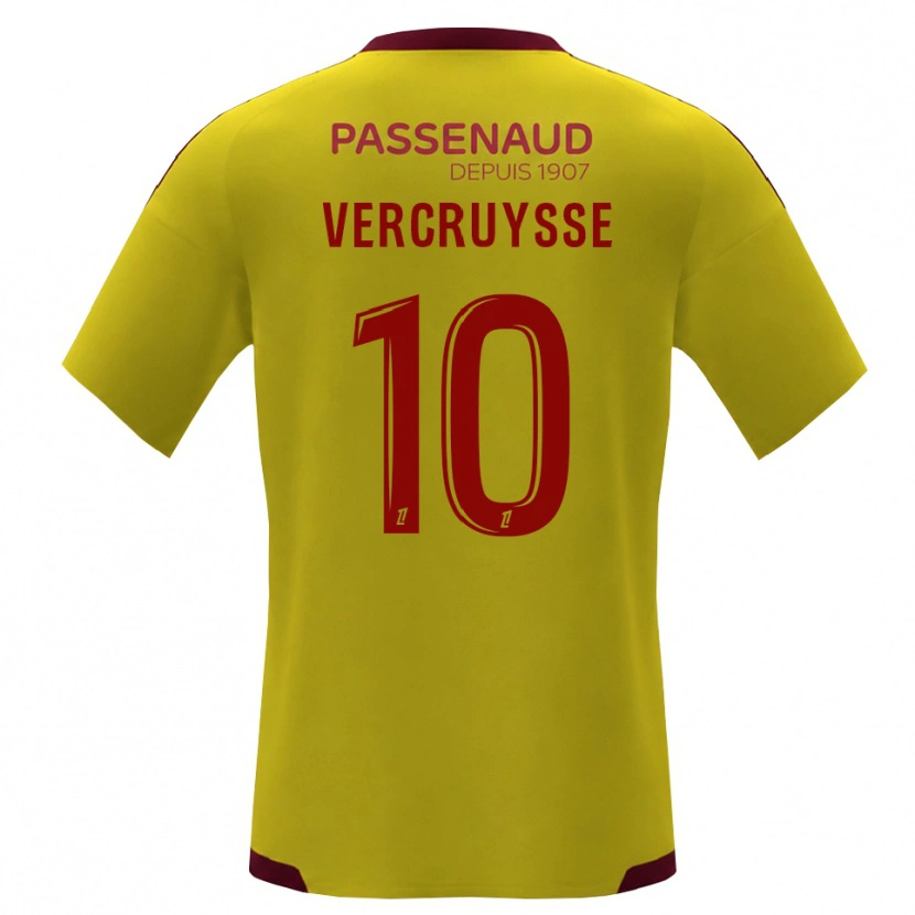 Danxen Kvinder Jean Vercruysse #10 Gul Rød Grøn Udebane Spillertrøjer 2026/27 Trøje T-Shirt