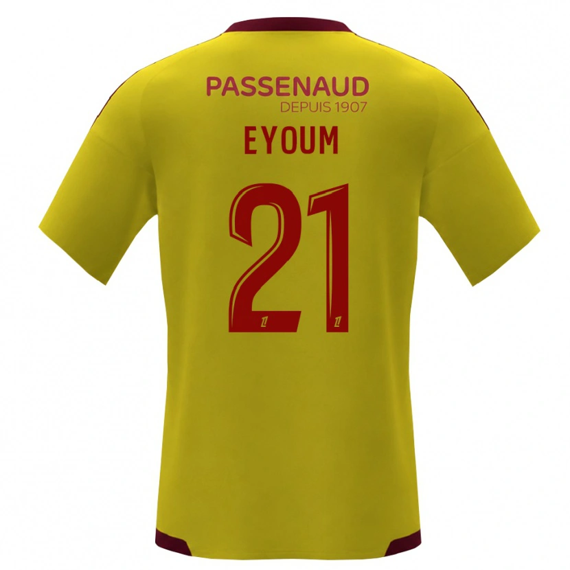 Danxen Kvinder Théo Eyoum #21 Gul Rød Grøn Udebane Spillertrøjer 2026/27 Trøje T-Shirt