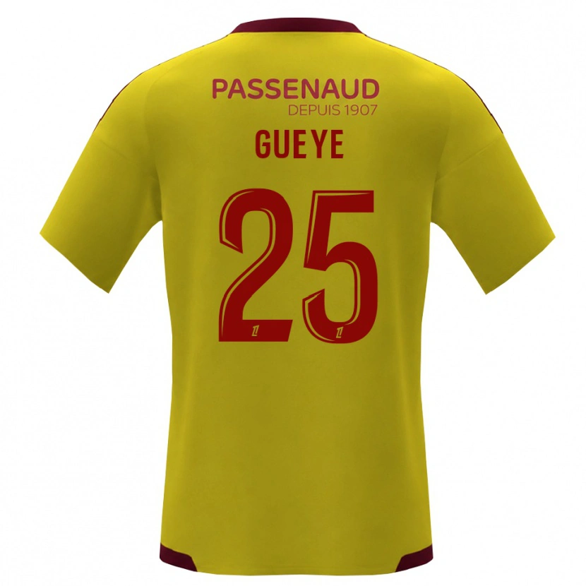 Danxen Kvinder Dame Gueye #25 Gul Rød Grøn Udebane Spillertrøjer 2026/27 Trøje T-Shirt