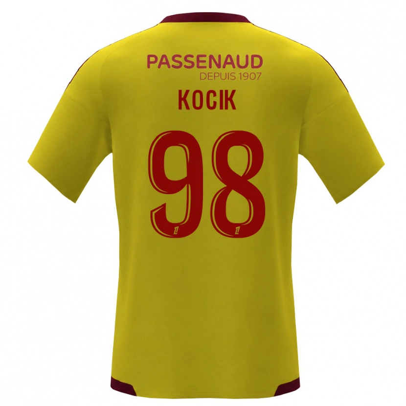 Danxen Kvinder Nicolas Kocik #98 Gul Rød Grøn Udebane Spillertrøjer 2026/27 Trøje T-Shirt