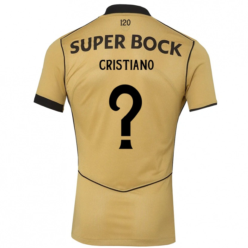 Danxen Kvinder José Cristiano #0 Gyldengul Sort Udebane Spillertrøjer 2026/27 Trøje T-Shirt