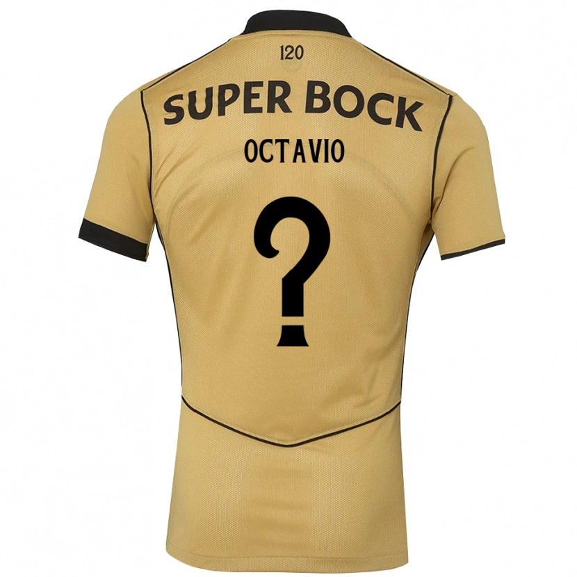 Danxen Kvinder Tiago Octávio #0 Gyldengul Sort Udebane Spillertrøjer 2026/27 Trøje T-Shirt