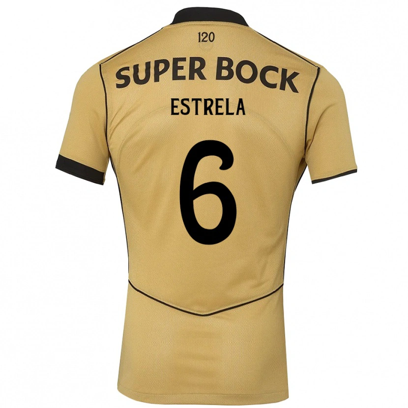 Danxen Kvinder Bento Estrela #6 Gyldengul Sort Udebane Spillertrøjer 2026/27 Trøje T-Shirt