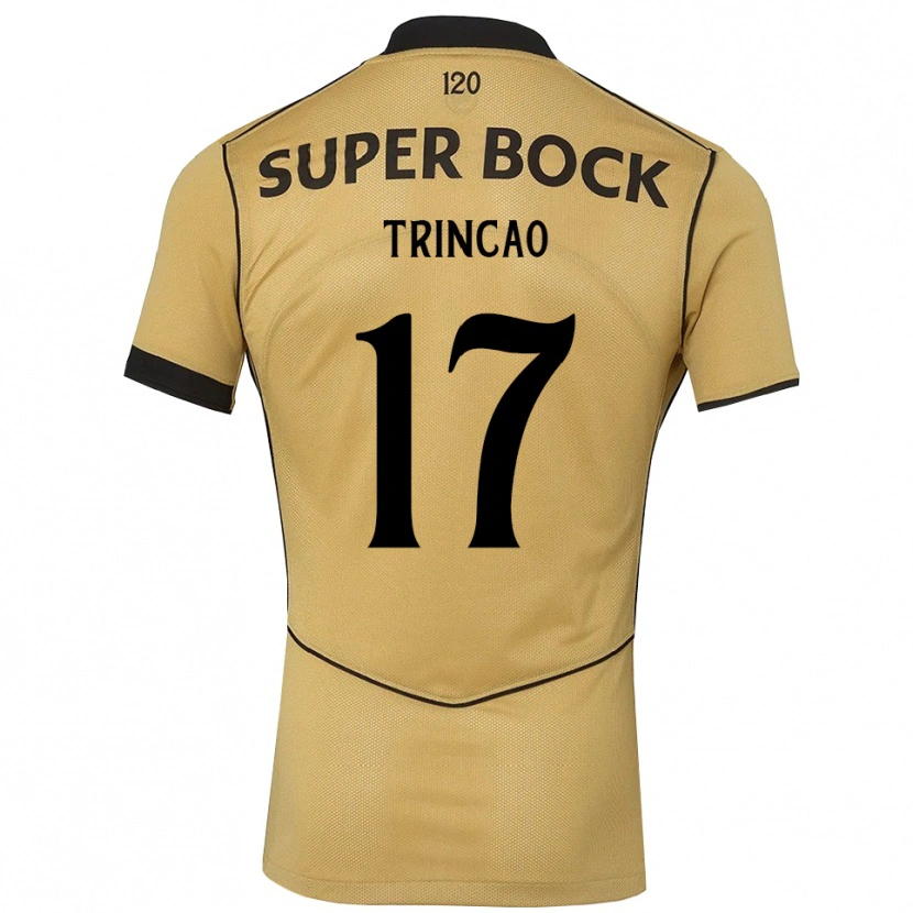 Danxen Kvinder Trincão #17 Gyldengul Sort Udebane Spillertrøjer 2026/27 Trøje T-Shirt