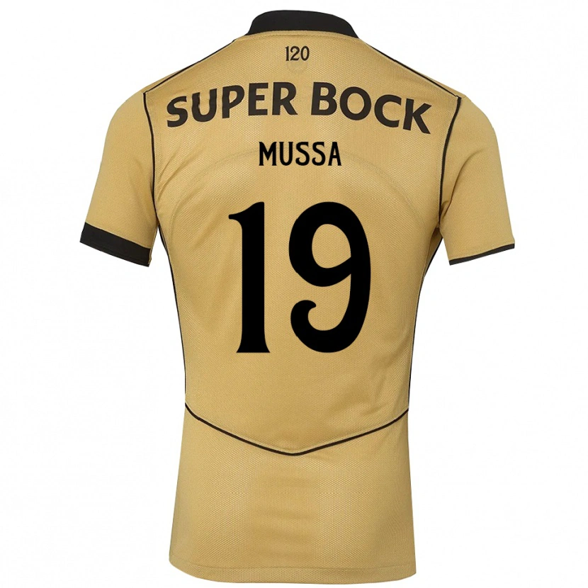 Danxen Kvinder Aladje Mussa #19 Gyldengul Sort Udebane Spillertrøjer 2026/27 Trøje T-Shirt