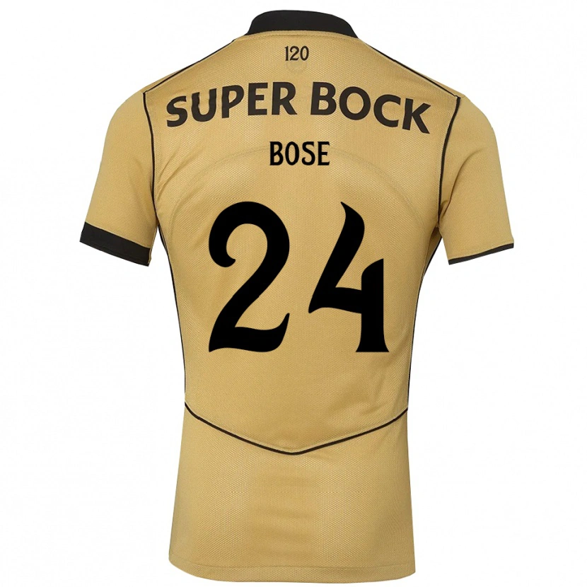 Danxen Kvinder Ria Bose #24 Gyldengul Sort Udebane Spillertrøjer 2026/27 Trøje T-Shirt