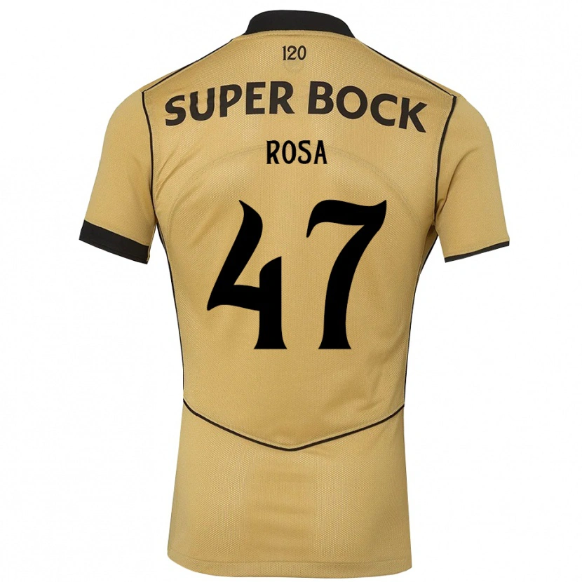 Danxen Kvinder Mariana Rosa #47 Gyldengul Sort Udebane Spillertrøjer 2026/27 Trøje T-Shirt