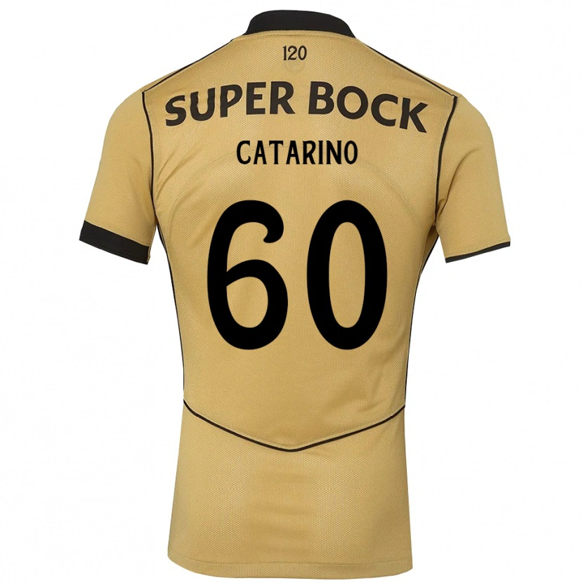 Danxen Kvinder Catarino César Simões Pascoal #60 Gyldengul Sort Udebane Spillertrøjer 2026/27 Trøje T-Shirt