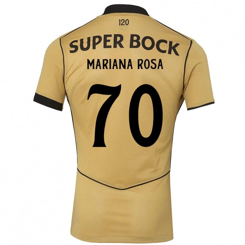 Danxen Kvinder Mariana Silva Pinto Vilaça Da Rosa #70 Gyldengul Sort Udebane Spillertrøjer 2026/27 Trøje T-Shirt