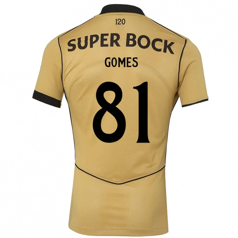 Danxen Kvinder Salvador Gomes #81 Gyldengul Sort Udebane Spillertrøjer 2026/27 Trøje T-Shirt