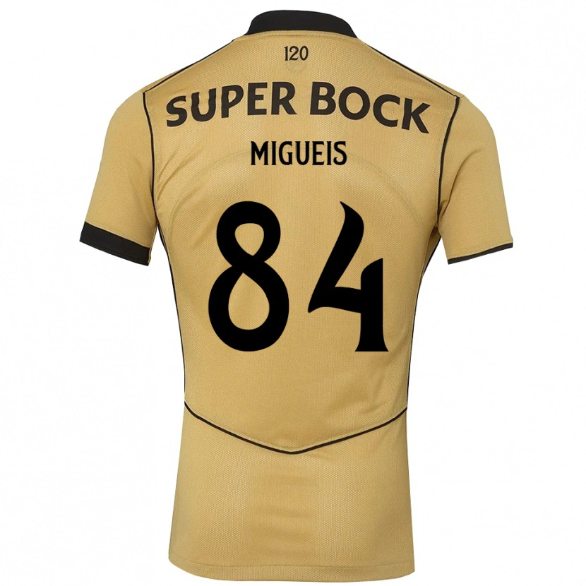 Danxen Kvinder Pedro Miguéis #84 Gyldengul Sort Udebane Spillertrøjer 2026/27 Trøje T-Shirt