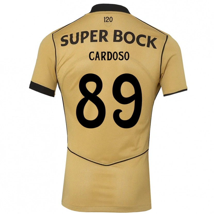 Danxen Kvinder Nilton Cardoso #89 Gyldengul Sort Udebane Spillertrøjer 2026/27 Trøje T-Shirt